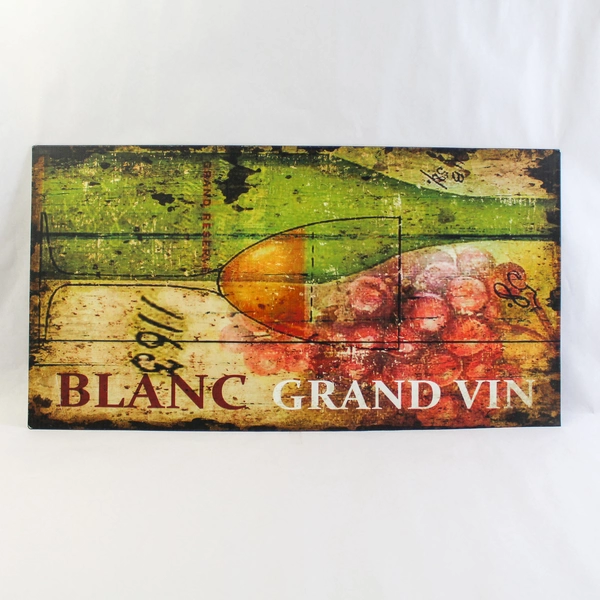 Sierra Pacific Crafts 22.5" Ivy Metal Wall Hanging Decor Sign Blanc Grand Vin