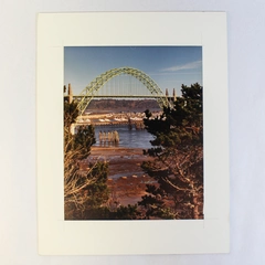 Vintage Astoria Megler Truss Bridge Oregon PNW Photo Matted 14"x11" Collectible