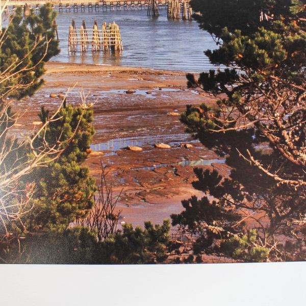Vintage Astoria Megler Truss Bridge Oregon PNW Photo Matted 14"x11" Collectible