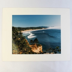 Vintage Newport Oregon Fog Coastal Photograph 14x11 Matted Wall Art