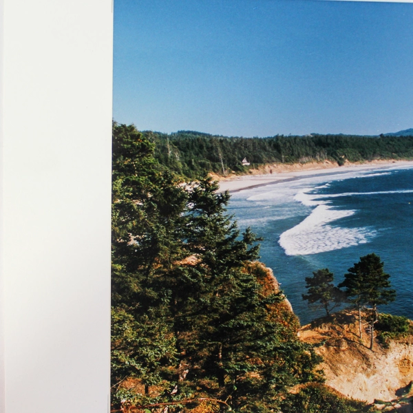 Vintage Newport Oregon Fog Coastal Photograph 14x11 Matted Wall Art