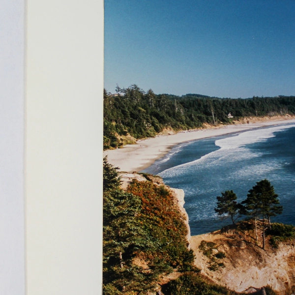 Vintage Oregon Coastal Range Fog Photograph Matted 14"x11" Scenic Wall Art