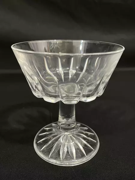 Set of 3 Royal Crystal Rock Zeus Champagne Glasses Starburst Base Cut