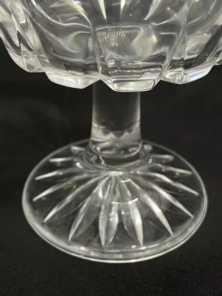 Set of 3 Royal Crystal Rock Zeus Champagne Glasses Starburst Base Cut