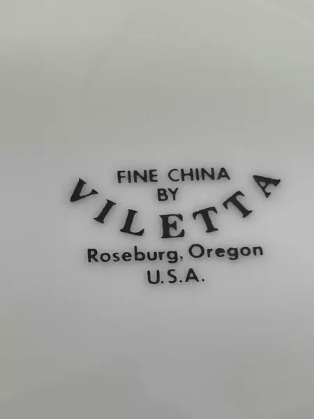 Viletta Arts Fine China Demitasse Cup & Saucer Set Pink Gold 40 Years