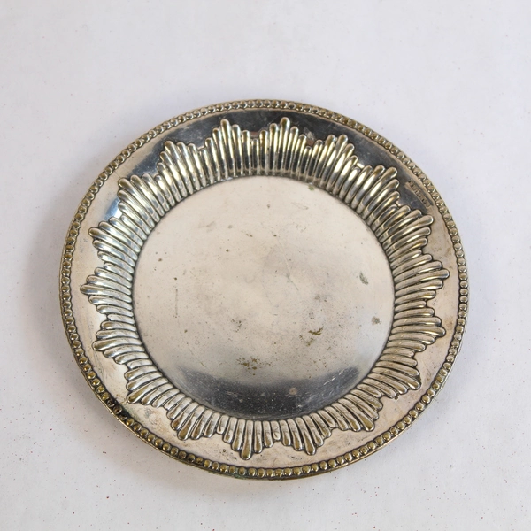 Vintage Art Deco Swedish GAB MS Silver Plate Saucer 4.5" Diameter Pre-Owned