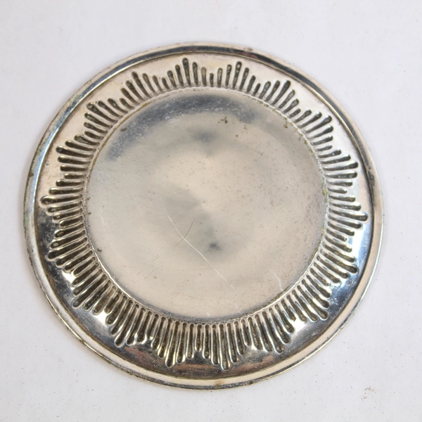 Vintage Art Deco Swedish GAB MS Silver Plate Saucer 4.5" Diameter Pre-Owned