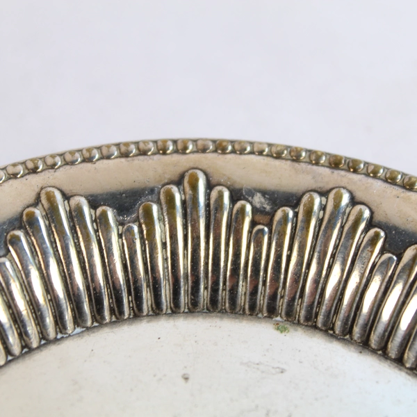 Vintage Art Deco Swedish GAB MS Silver Plate Saucer 4.5" Diameter Pre-Owned