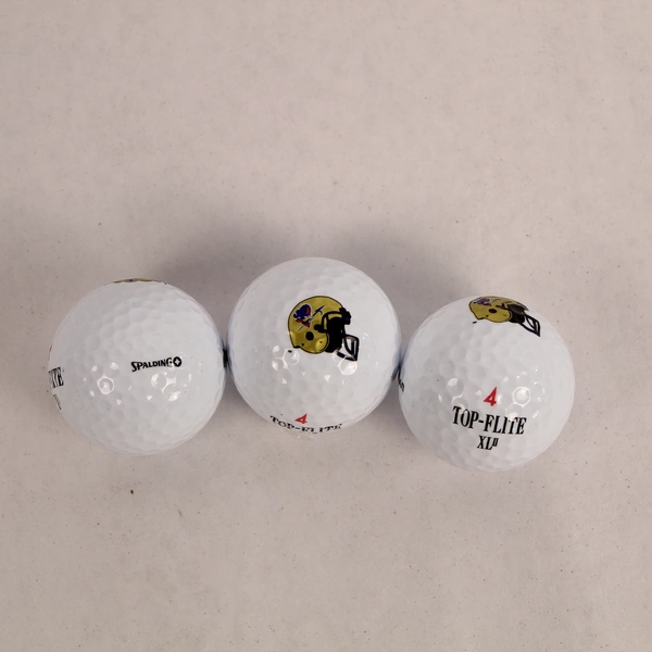 Lot of 2 Sets 3 Spalding Top Flite XL Golf Balls Football Helmet Design