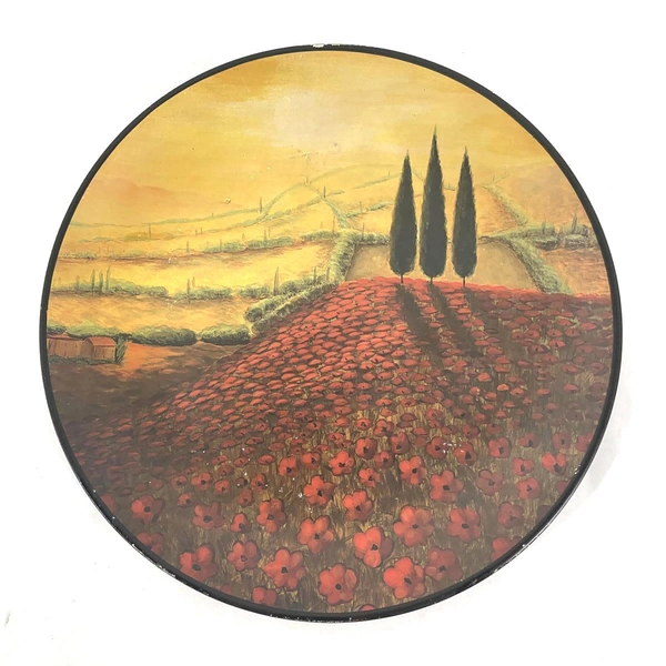 Lot of 3 Giftcraft Decorative Plates 10" Field of Flowers Not for Food Use