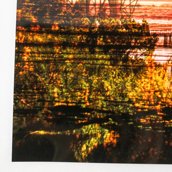 Vintage Newport Bridge Sunset Photograph 11x14 Ocean Coast Wall Art Print