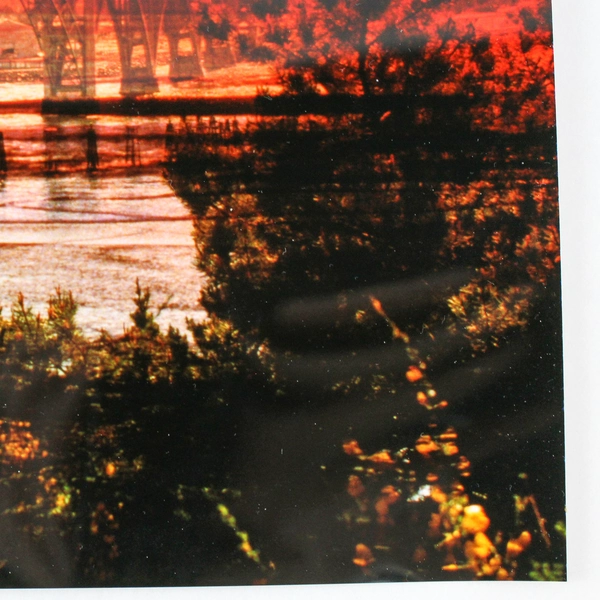 Vintage Newport Bridge Sunset Photograph 11x14 Ocean Coast Wall Art Print