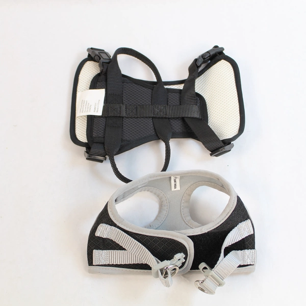 Lot of 2 Vibrant Life Dog Harnesses Small & Medium, Black Leash & Mesh Muzzle