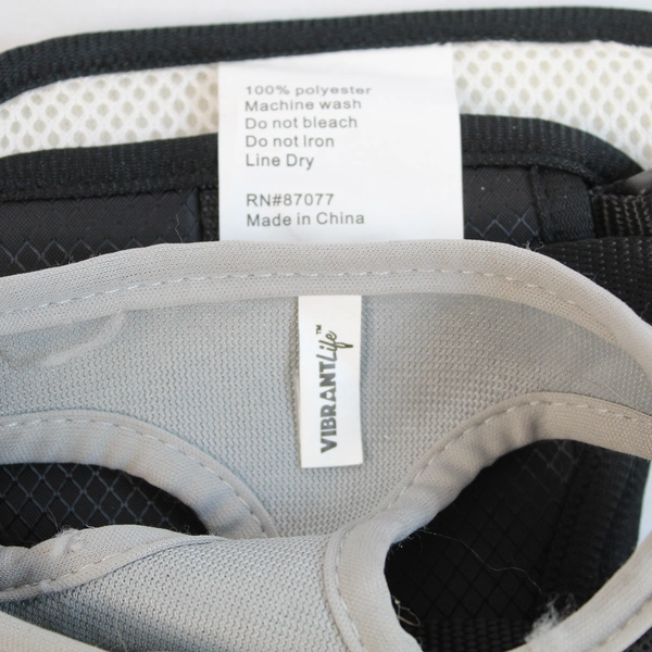 Lot of 2 Vibrant Life Dog Harnesses Small & Medium, Black Leash & Mesh Muzzle