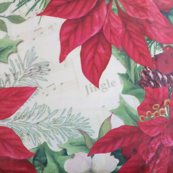 Christmas Welcome Yard Flag Poinsettia Red Green 24"x36" Holiday Decor