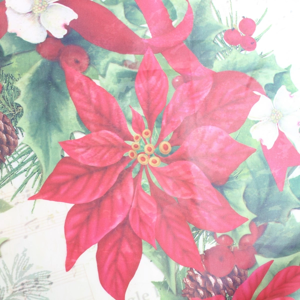 Christmas Welcome Yard Flag Poinsettia Red Green 24"x36" Holiday Decor