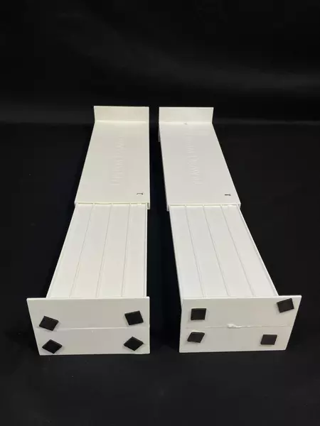 Lot of 2 Dream Drawer Adjustable Drawer Dividers White Plastic