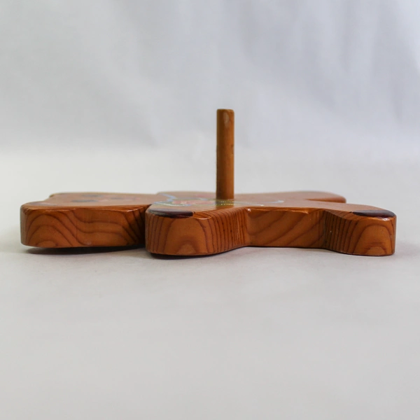 Vintage 1984 Hand Painted Wooden Bear Wall Hook Signed Barbara Gerard