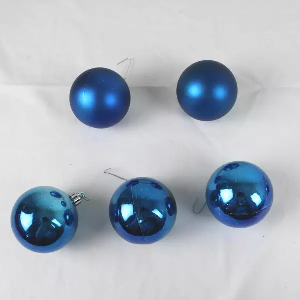 Lot of Silver & Blue Christmas Ornaments - Bells, Bows, Angel & Icicles