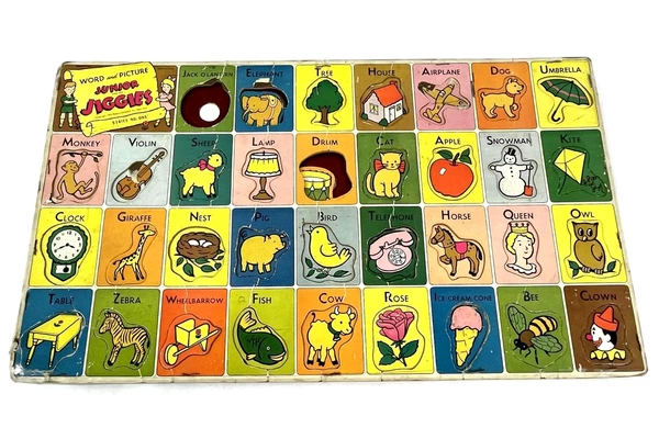 Vintage 1944 Rabbin Schenkel Junior Jiggies 35-Piece Puzzle Missing Piece