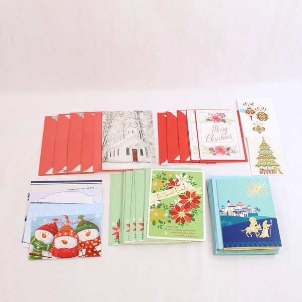 Lot of 39 Blank Christmas Greeting Cards With Envelopes Hallmark Dayspring