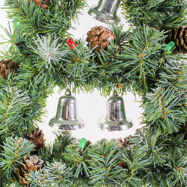 Vintage House of Lloyd 19.5" Silver Bells Christmas Tree with Pinecones & Box