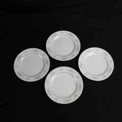 Lot of 4 China Garden Prestige Jian Shiang 7" Floral Dessert Plates Vintage