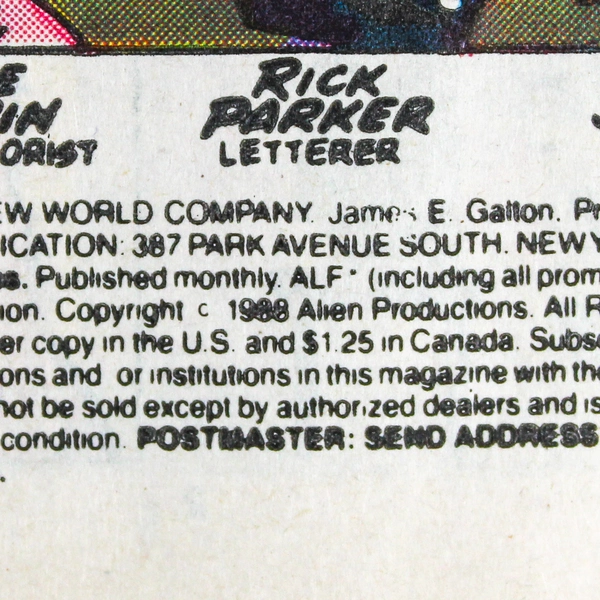 Vintage Marvel March 1989 Alf TV Show Comic Book Season's Greetings