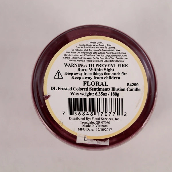 Debi Lily Pink Clear Glass Illusion Candle Holder Votive Paperweight 4"