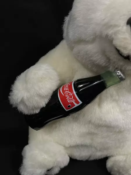 1997 Play By Play Coca Cola Plush Polar Bear 9.5 Inch