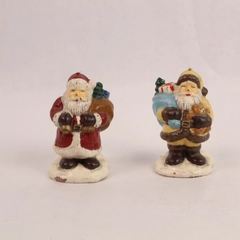 Lot of 2 Vintage Papel Freelance Santa Claus Christmas Candles 3" Unlit