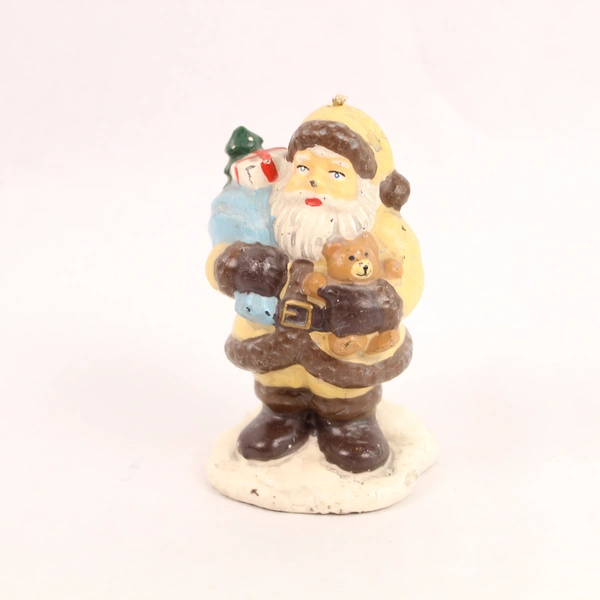 Lot of 2 Vintage Papel Freelance Santa Claus Christmas Candles 3" Unlit