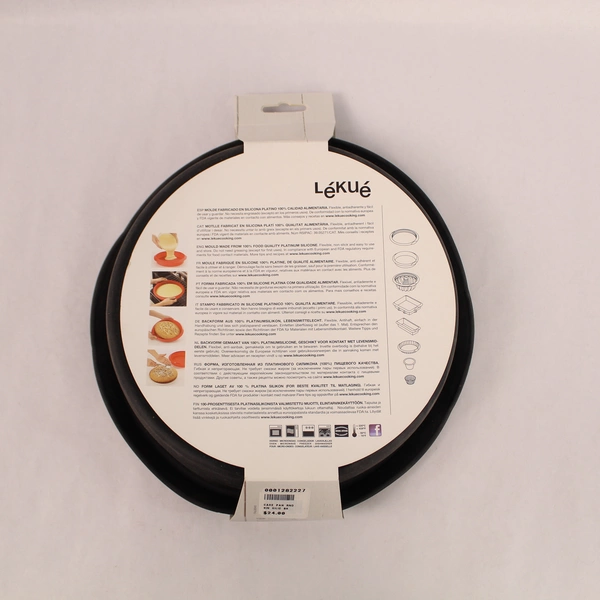 Lekue 10.5" Round Silicone Cake Pan Black BPA Free Platinum New Sealed