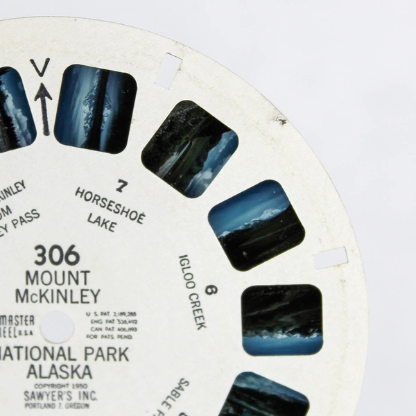 Vintage ViewMaster 306 Mount McKinley National Park Reel - Good Condition