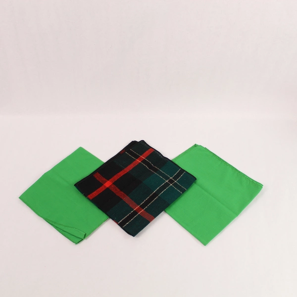 Lot of 9 Christmas Fabric Napkins Mismatched Green Red Floral Plaid Woven