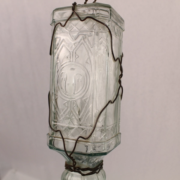 Artful Glass Hummingbird Feeder Outdoor Hanging Made in Oregon 21" Long