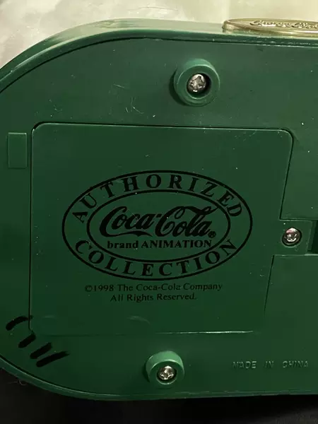 Coca Cola 1998 Animated Plush Polar Bear 14" Red Hat As Is Not Working