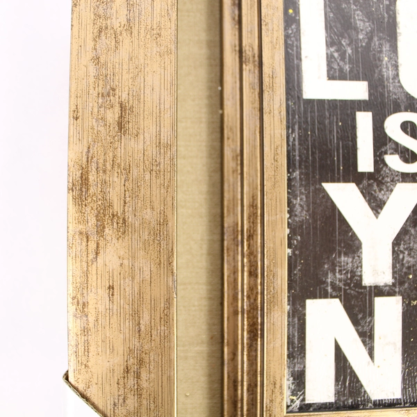 Love is All You Need Distressed Framed Wall Art Plaque Home Decor 12x12"