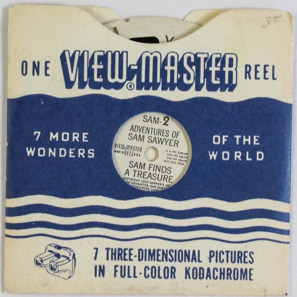 Vintage 1950 Sawyer's View Master SAM 2 Adventures of Sam Sawyer Finds Treasure