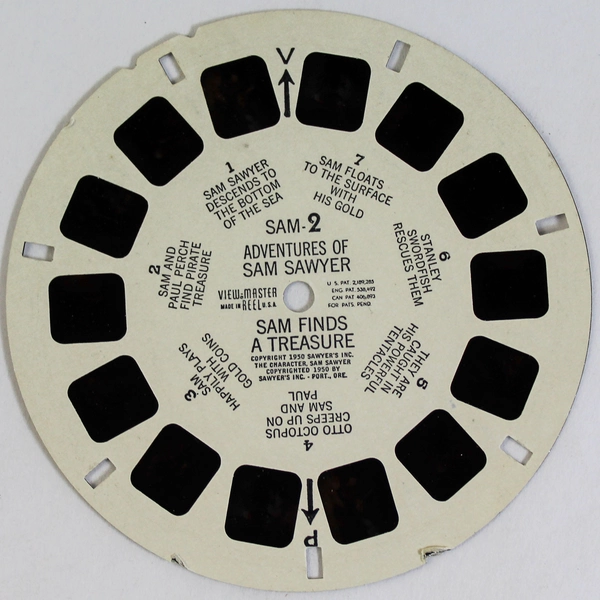 Vintage 1950 Sawyer's View Master SAM 2 Adventures of Sam Sawyer Finds Treasure