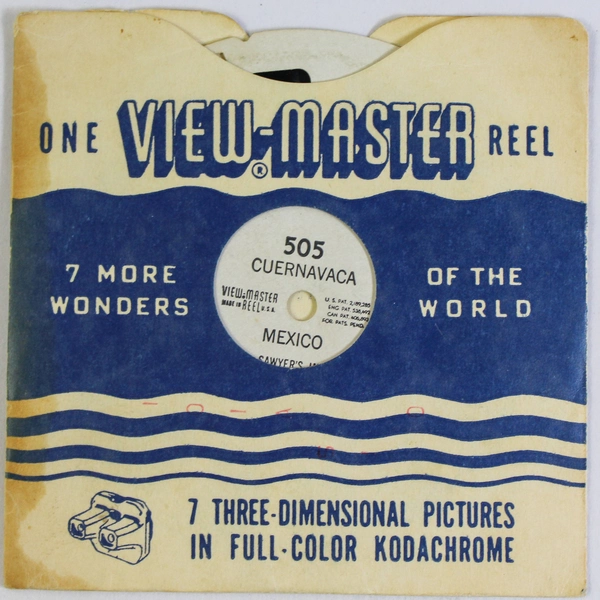 Vintage 1948 View Master 505 Cuernavaca Mexico World Wonders Reel As-Is