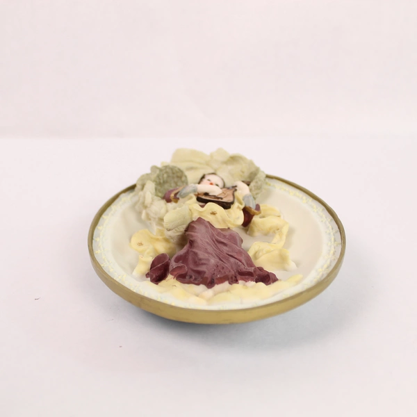 Christmas Angel Guitar Wall Plaque 8.5" Ceramic Holiday Decor Home Sign