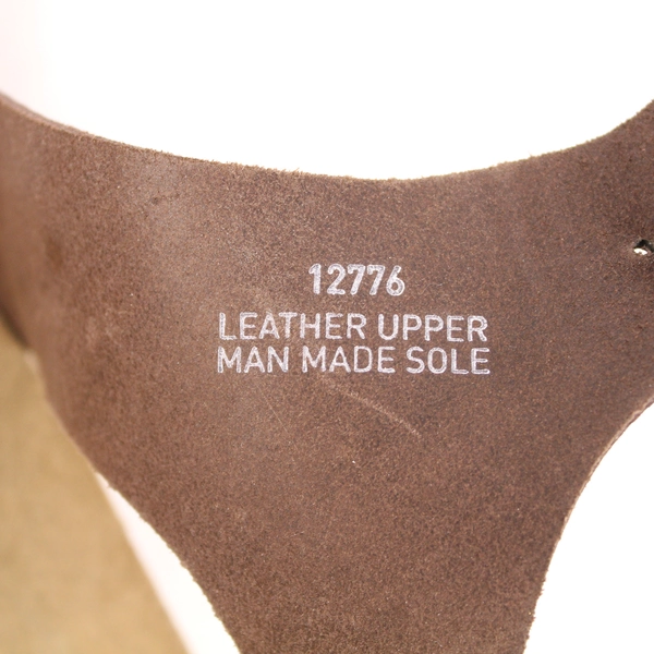 Autenti Women's Size 43 Brown Leather Slip-On Sandals Made in Spain