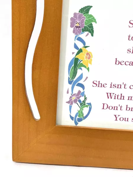 Framed "New Age Grandma" Poem Plaque Brown Wood Frame Home Decor 12.5x10.5"