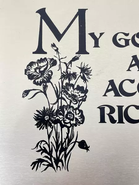 Lawson Falle Limited Brass Framed Philippians 4:19 Quote Plaque 12"x18.5"