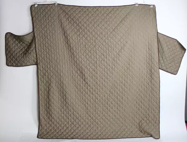 Brown Argyle Quilted Loveseat Slipcover Protector 86.5" Pre-Owned Home Decor