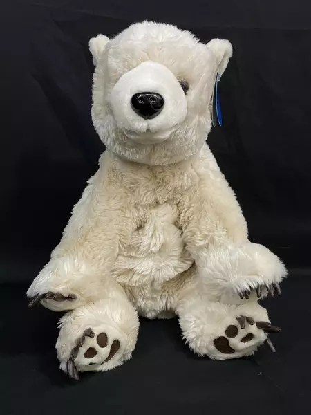 1992 Purr-Fection MJC Iceberg Plush Polar Bear 17" Cream Brown Claws Toy