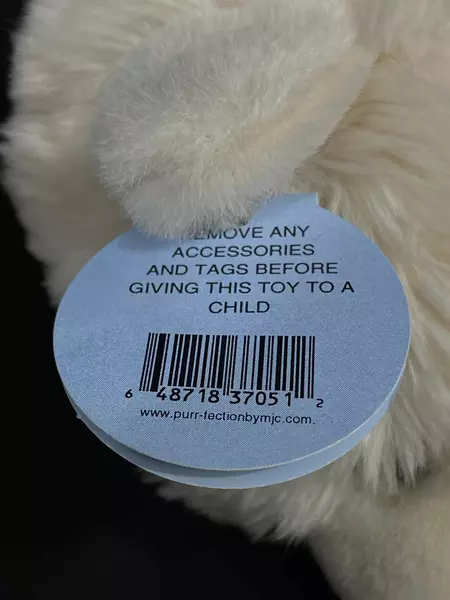 1992 Purr-Fection MJC Plush Polar Bear Iceberg 12" Cream Bear with Claws