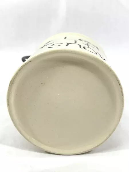 Carlton Cards Let It Snow Ceramic Christmas Crock Beige Jar with Metal Handle