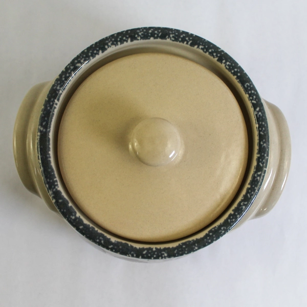 Home & Garden Ltd Handmade Cookie Jar 2002 Cream Birdhouses Kitchen Jar